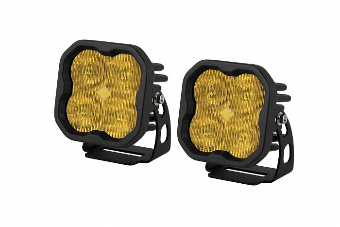 Противотуманные янтарные LED-фары SS3 Sport SAE с янтарной подсветкой 2 шт 